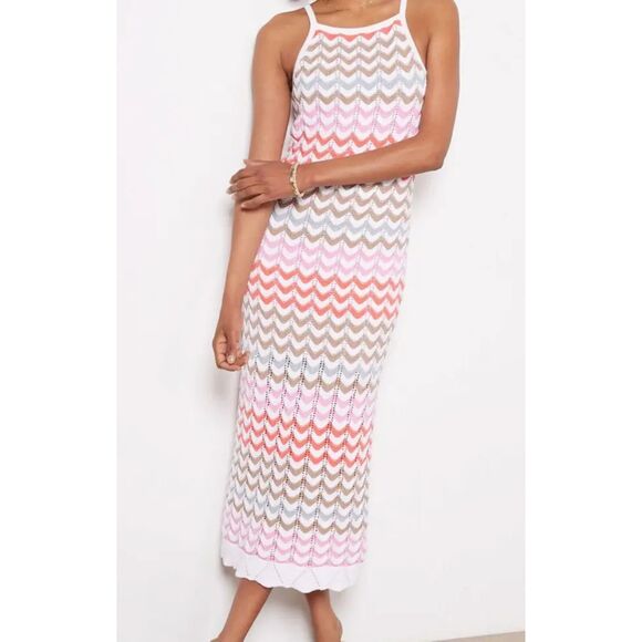 RACHEL ZOE Crochet Multicolor Midi Dress‎ NWOT Small - Picture 1 of 5